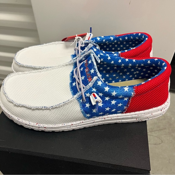 Hey Dude Shoes New Hey Dude Wally Sox Tri American Pride Patriotic